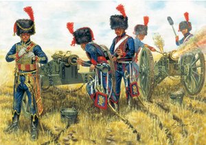 Soldiers of the Artillery of the Imperial Guard of Napoleon I at the Battle of Waterloo (Illustration)