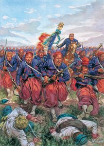 Italian Campaign of 1859: the charge of the Zouaves of the French Army of Napoleon III during the Battle of Solferino on 24 June 1859 by Giuseppe Rava