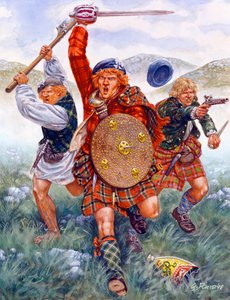 Last Jacobite rebellion: the charge of the Highlanders at the Battle of Culloden in 1746 by Giuseppe Rava