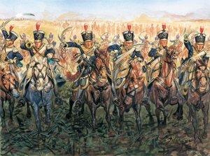 Napoleonic Wars: English Cavalry Charging by Giuseppe Rava