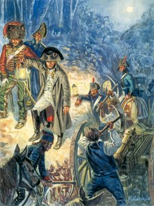 Emperor Napoleon I on the Eve of the Battle of Jena and Auerstaedt 14 October 1805 (Illustration by Giuseppe Rava) by Giuseppe Rava
