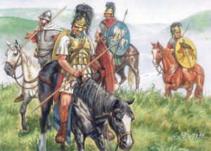 A Group of Roman Horsemen (Illustration)