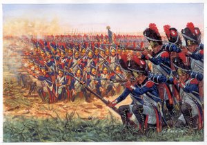 The Imperial Guard of Napoleon I at the Battle of Waterloo by Giuseppe Rava