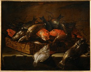 Still-life with fish by Giuseppe Recco