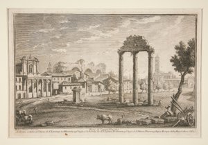 Part of the Campo Vaccino by Giuseppe Vasi