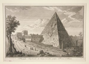 Pyramid of Gaius Cestius by Giuseppe Vasi