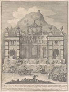 The Seconda Macchina for the Chinea of 1778: A Dwelling near Monte Testaccio by Giuseppe Vasi, after Giuseppe Palazzi