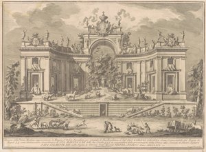 The Prima Macchina for the Chinea of 1766: The Palace of Orpheus by Giuseppe Vasi, after Giuseppe Palazzi, after Paolo Posi