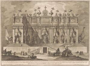 The Prima Macchina for the Chinea of 1772: A Building Dedicated to Chinese Philosophy by Giuseppe Vasi, after Giuseppe Palazzi, after Paolo Posi