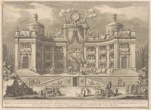 The Seconda Macchina for the Chinea of 1766: A Theater for Athletic Games by Giuseppe Vasi, after Giuseppe Palazzi, after Paolo Posi