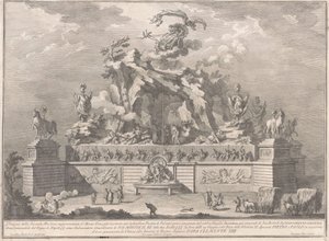 The Seconda Macchina for the Chinea of 1767: Mount Etna with the Forge of Vulcan by Giuseppe Vasi, after Giuseppe Palazzi, after Paolo Posi