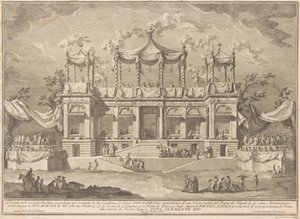 The Seconda Macchina for the Chinea of 1770: The Fish Market Portico by Giuseppe Vasi, after Giuseppe Palazzi, after Paolo Posi