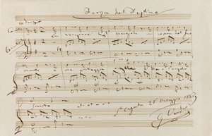 Musical Quotation from La forza del destino, St Agata, 28 May 1869, 1869 by Giuseppe Verdi
