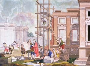 Architecture, from a series of four illustrating the Fine Arts