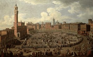The Palio, Piazza del Campo, Siena by Giuseppe Zocchi