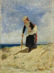 Woman on the Beach by Giuseppe de Nittis