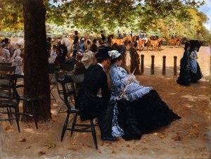 At the Racetrack by Giuseppe or Joseph de Nittis