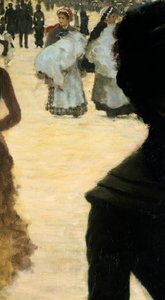 Returning from the Bois de Boulogne, Lady with a Dog (detail) by Giuseppe or Joseph de Nittis