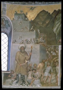 Construction of the Tower of Babel, 1360-70 by Giusto di Giovanni de Menabuoi