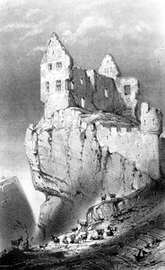 The Chateau de Crussol, Saint-Peray, France by Godard Q. des Augustins