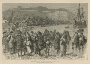 The Huguenots in England: French Huguenot Refugees Landing at Dover in 1685 by Godefroy Durand