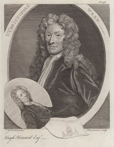 Sir Christopher Wren, English architect, and Hugh Howard, English artist and collector by Godfrey (after) Kneller
