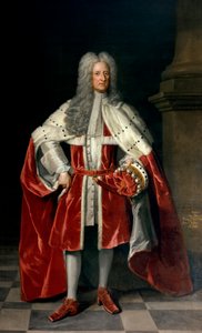 Portrait of Henry, 1st Viscount St. John (1652-1742) in His Coronation Robes, 1727 by Godfrey Kneller