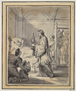 Man on His Deathbed with Priest and Others