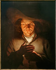 A Man with a Candle by Godfried Schalcken