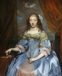 Lady in a Blue Satin Dress by Gonzales Coques