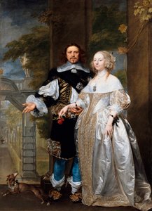Portrait of a Married Couple in the Park by Gonzales Coques