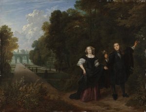 The Promenade by Gonzales Coques