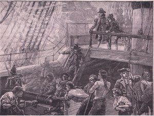 Admiral Rodney bombarding Le Havre AD 1759