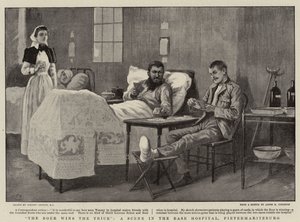 The Boer Wins the Trick, A Scene in the Base Hospital, Pietermaritzburg
