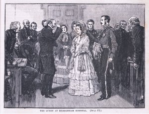The Queen at Kilmainham hospital by Gordon Frederick Browne