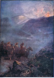 The War Path of the Doones, from Lorna Doone pub. by W & R Chambers Ltd, 1921 by Gordon Frederick Browne