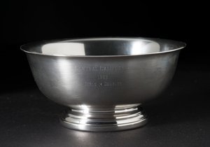 Silver Bowl Tennis Trophy Presented to Sally Ride by Gorham Manufacturing Company