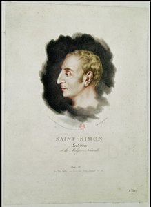 Portrait of Claude Henri de Rouvroy, Count Saint-Simon (1760-1825) made shortly after his death, 1825