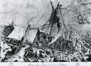 Shipwreck of Frigate Medusa by Gottfried or Godefroy Engelmann