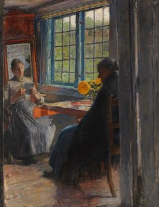 Women at the Garden Window by Gotthardt Kuehl