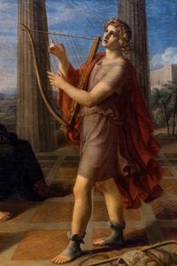 David Playing in Front of Saul (detail) by Gottlieb Schick