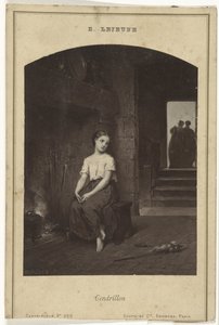 Photoreproduction of a painting of Cinderella by Eugène Joseph Lejeune by Goupil and Cie.