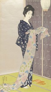 Young Woman in a Summer Kimono