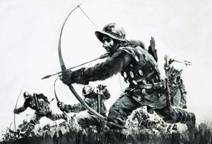 Bowmen at the Battle of Bannockburn by Graham Coton