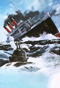 Liner and Submarine by Graham Coton