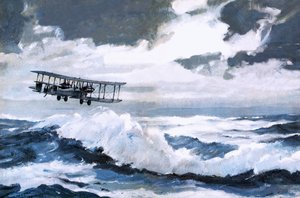 Vickers Vimy Making Its Record-Breaking Transatlantic Flight by Graham Coton