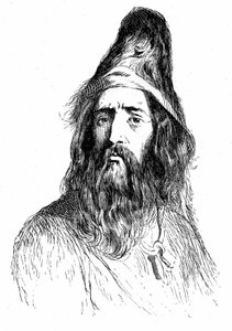 Portrait of Robinson Crusoe After 11 Years on His Island Deserte - Illustration by Grandville for the Novel by Daniel Defoe - Edition Garnier 1869 p 138 by Grandville (1803 47)