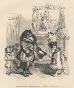 Court Cat Greeting a Young Cat