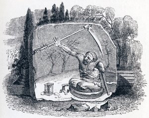Death and the Unfortunate - Fables by La Fontaine by Grandville