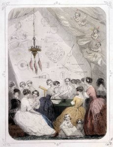 Ladies Studying Astronomy - by Grandville by Grandville